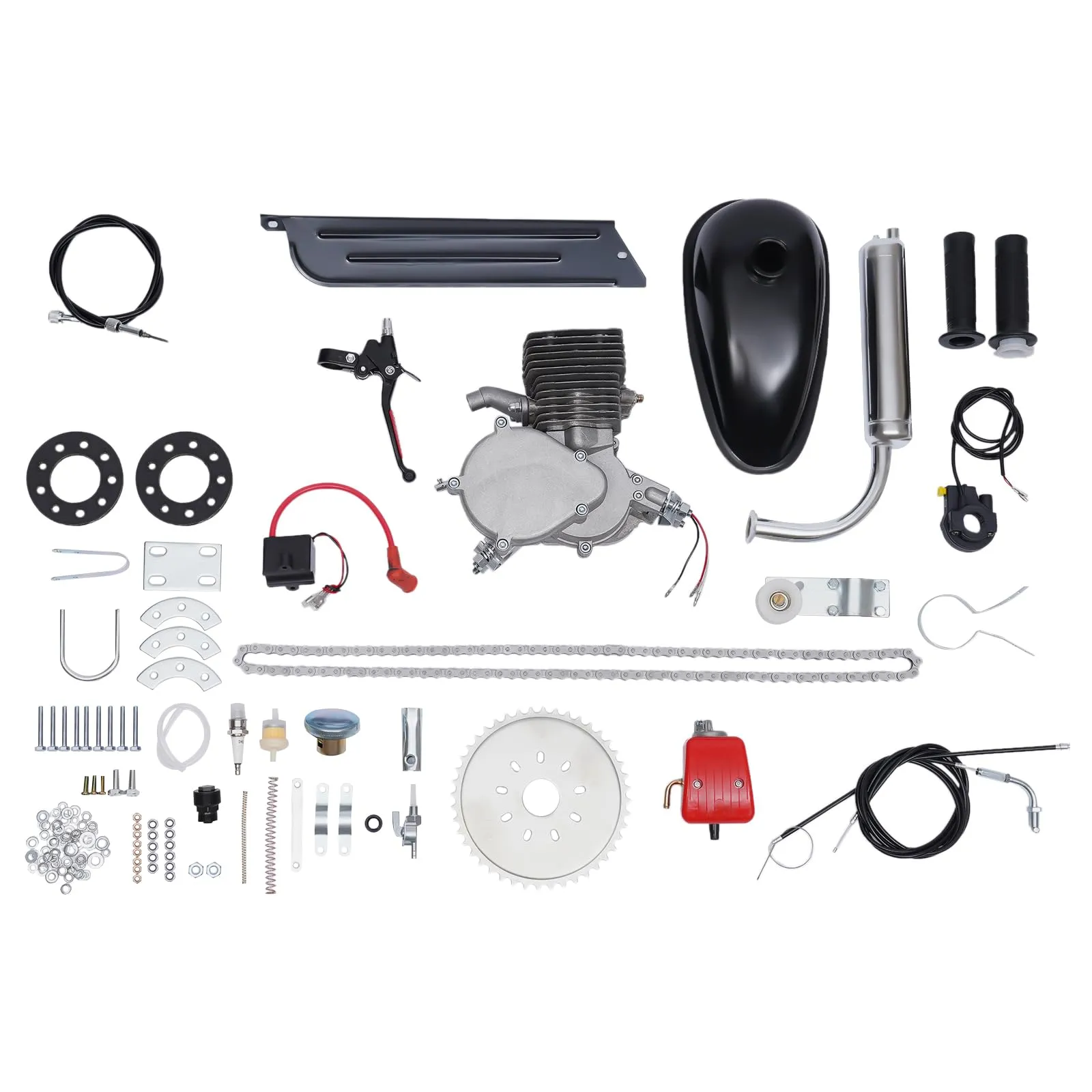 100cc 2-Stroke Gas Motorized Bike Engine Kit for 26'/28' Bicycles - CDI Powered, Fast & Durable