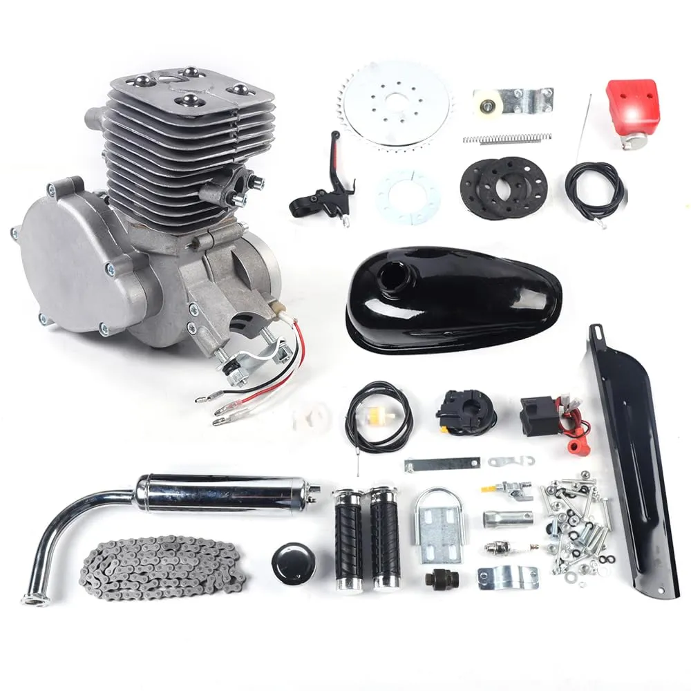100cc Bicycle Engine Kit for 26' to 28' Bikes, 2 Stroke Motorized Upgrade, Air-Cooling, High Performance