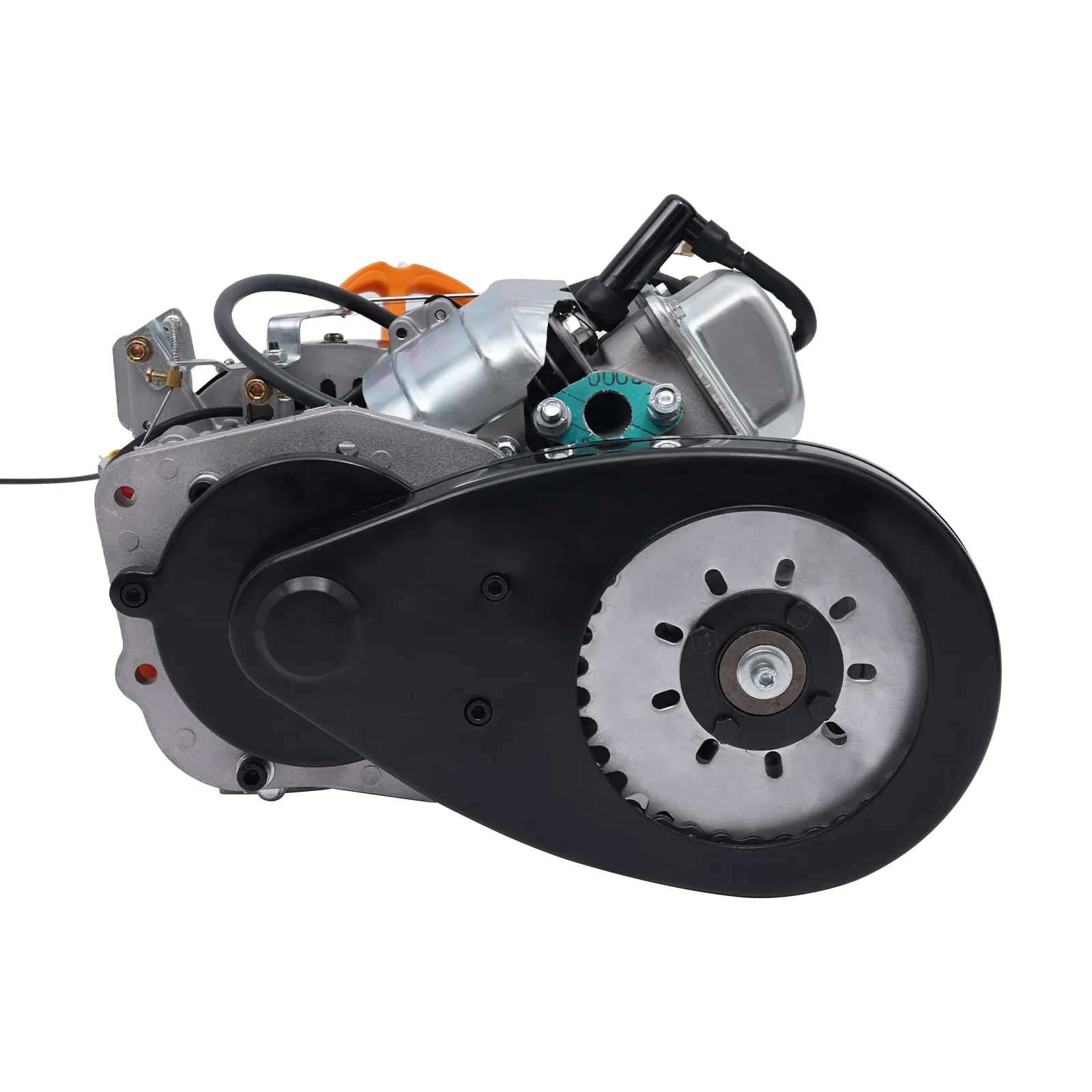 100CC Motorized Bicycle Kit - 4-Stroke Engine for Beach Bikes - Black & Silver, 3HP Output