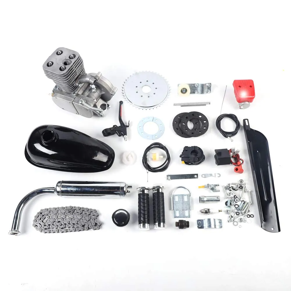 100cc Motorized Bike Engine Kit for 26'/28' Bikes - Gasoline 2-Stroke Assembly with CDI Ignition