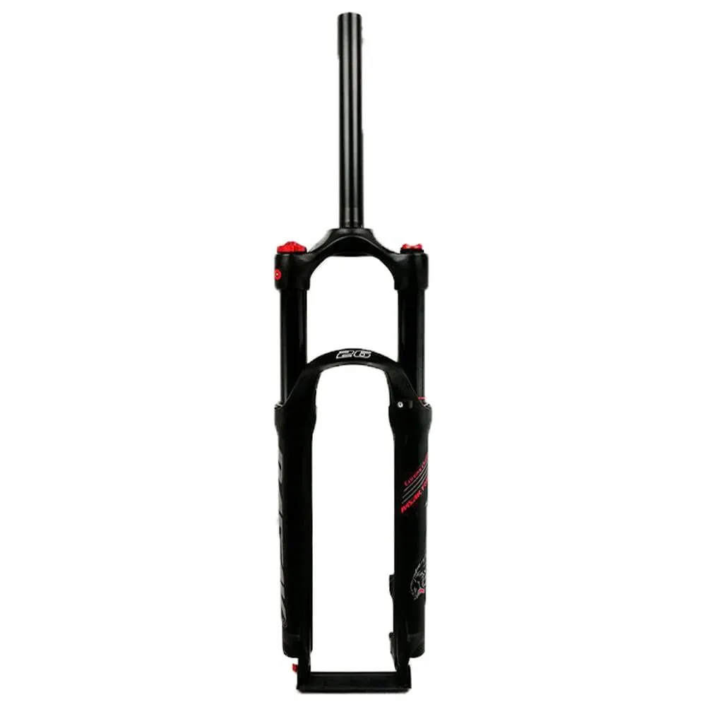 100mm Travel Air Suspension Fork for 26/27.5/29 Inch Mountain Bikes - Damping Adjust, Matte Black