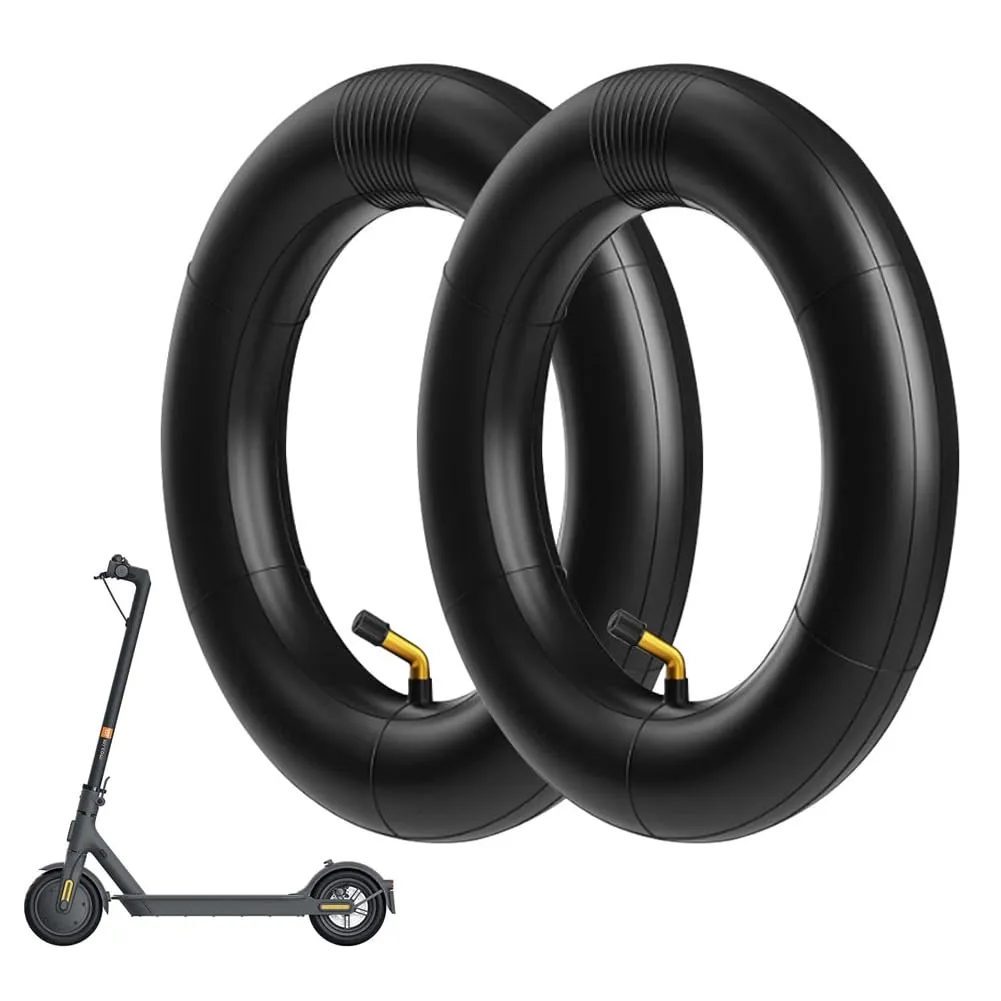 10x2.125 Inner Tubes with TR87 Angled Valve Stem - 2 Heavy Duty Replacement Tubes for Scooters & Bikes