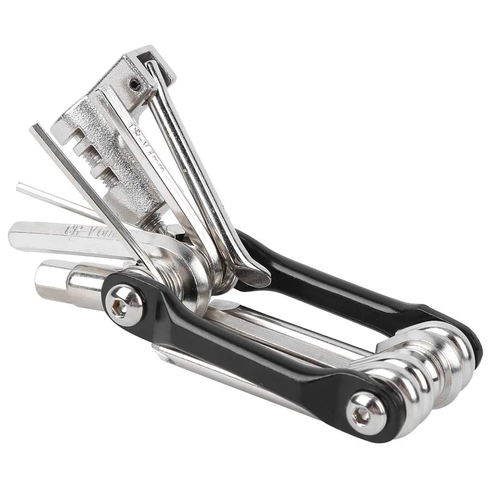 11-in-1 Portable Bicycle Repair Tool Kit - Mini Stainless Steel Multi Tool for Bike Maintenance