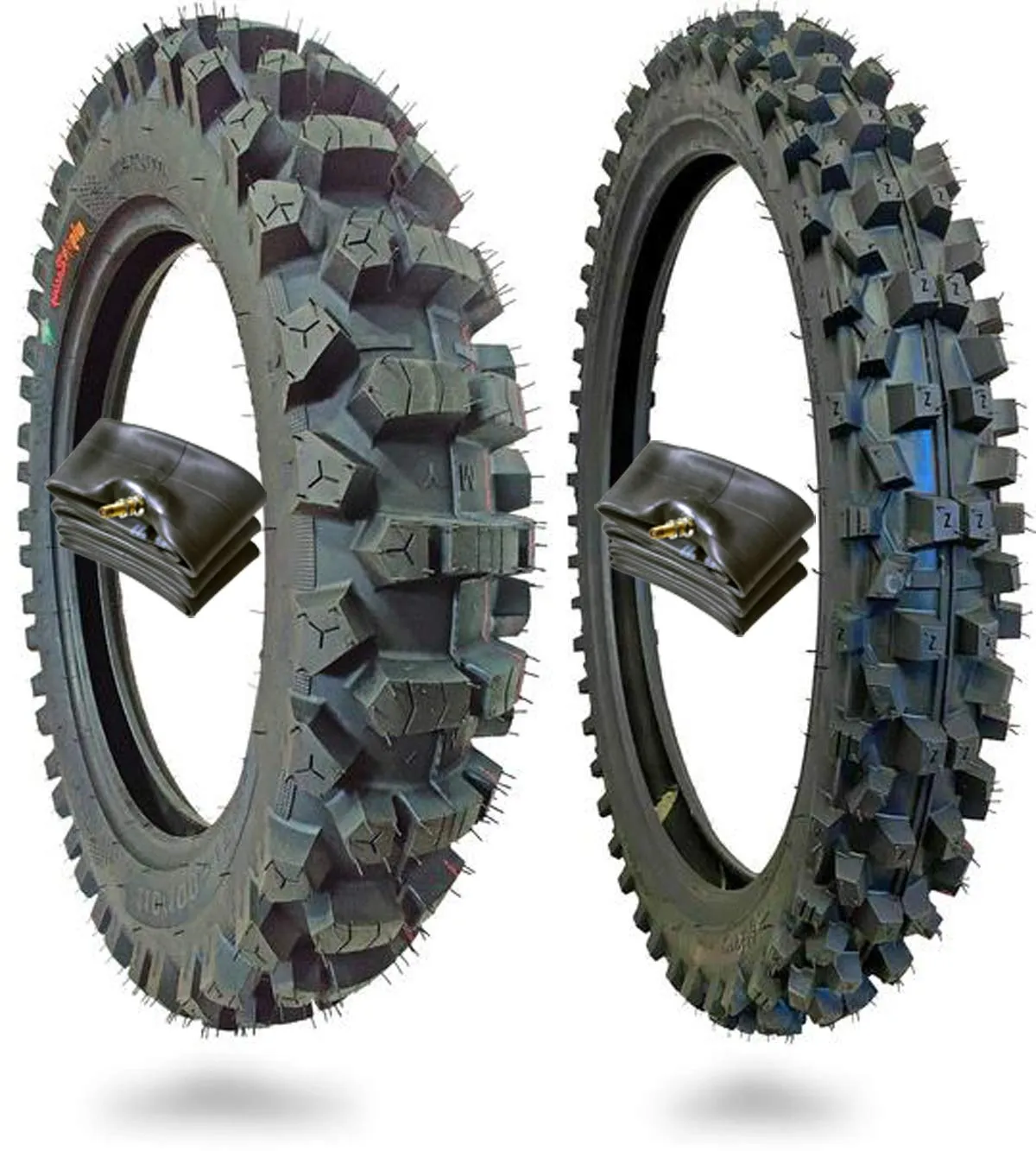 110/90-19 & 80/100-21 Motocross Dirt Bike Tires with Inner Tubes - Durable, Excellent Grip