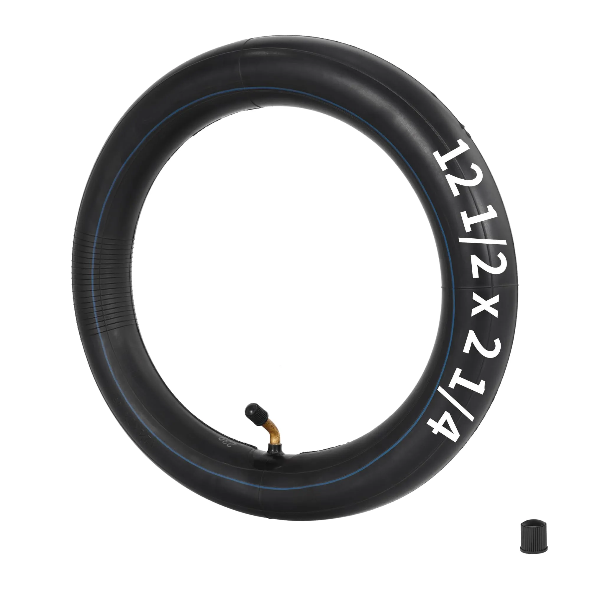 12.5 x 2.25 Inner Tube with Angled Valve for Electric Scooters, Mini Bikes, and Strollers