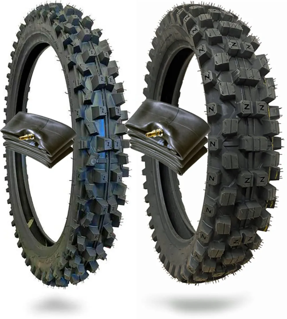 120/80-19 & 90/90-21 Motocross Dirt Bike Tires with Inner Tubes by WIG Racing - Off-Road Ready