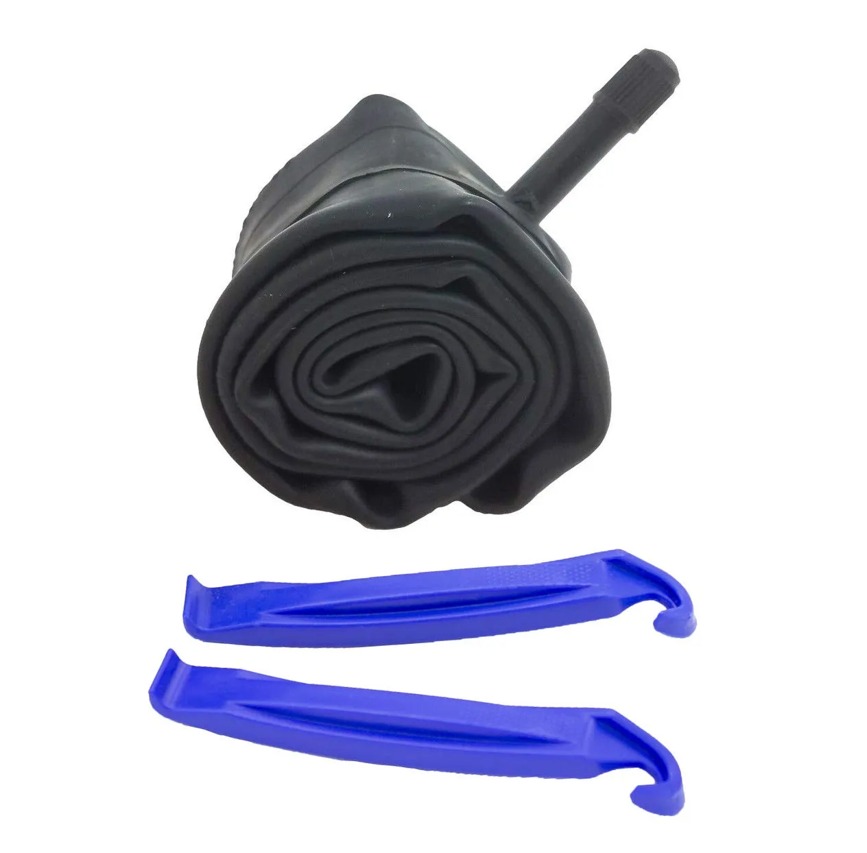 12' Bike Inner Tube with Tire Levers - Fits 12' x 1.75 to 2.25, Schrader Valve - Blue Levers Included