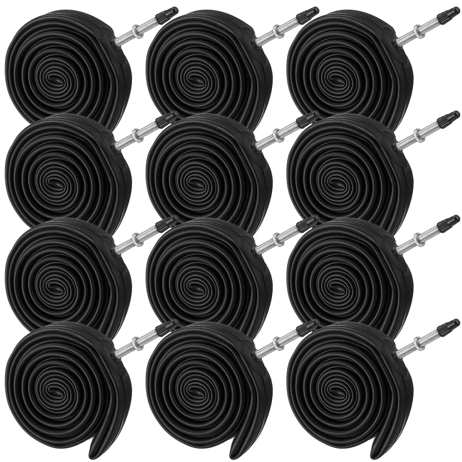 12 Pack Bike Inner Tubes 700x18/25c with 48mm Valve - Durable Butyl Rubber for Road Bikes