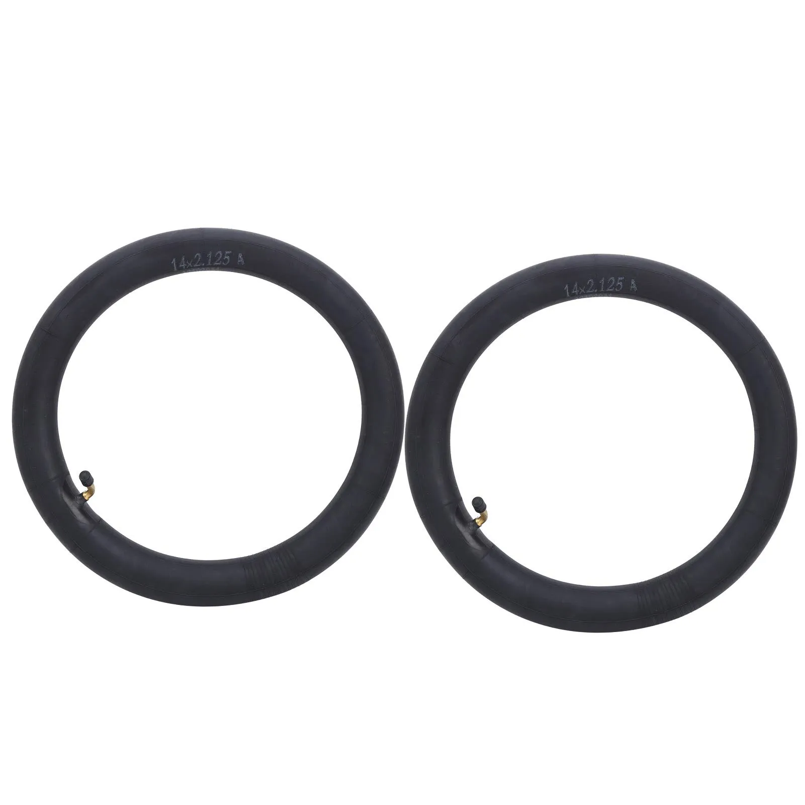 14-Inch Electric Bike Inner Tube, Butyl Rubber, Angled Valve Stem – 2 Pack for Smooth Rides