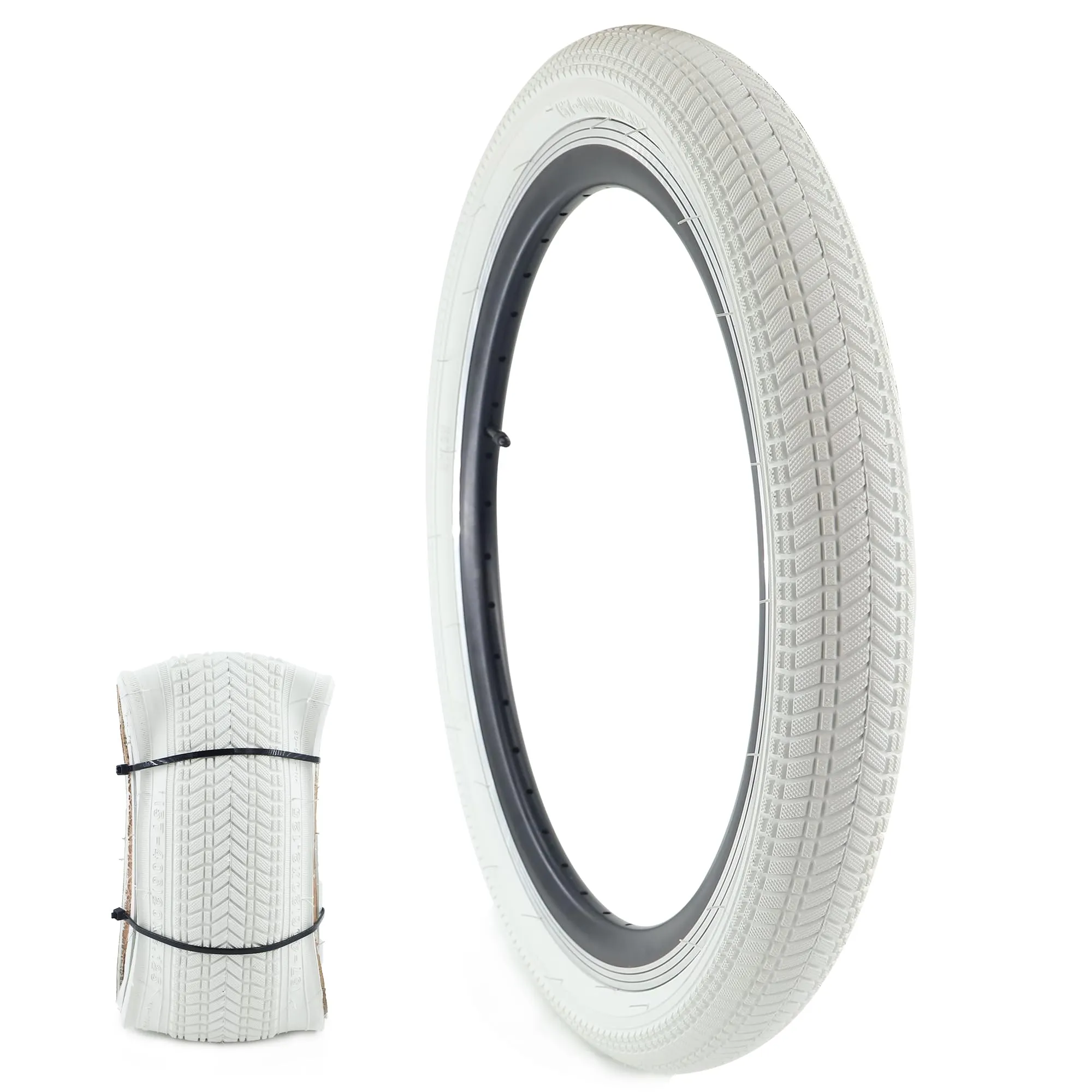 14/16/20 Inch Kids Bike Tires - Durable, Folding Replacement Tires in 6 Colors for BMX & More