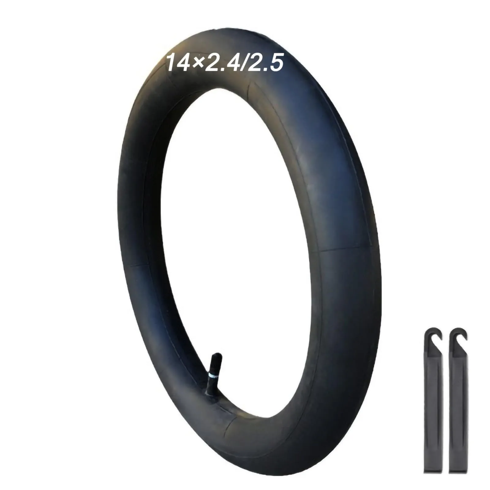 14' Bike Inner Tubes with Bent Schrader Valve, Compatible with 14x1.75-2.5 Electric Scooters