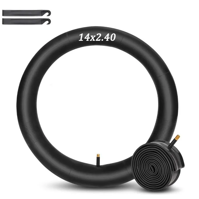 14' Butyl Bike Tire Tubes 1.75/1.95/2.125/2.4 with Schrader Valve for E-Bikes and Scooters