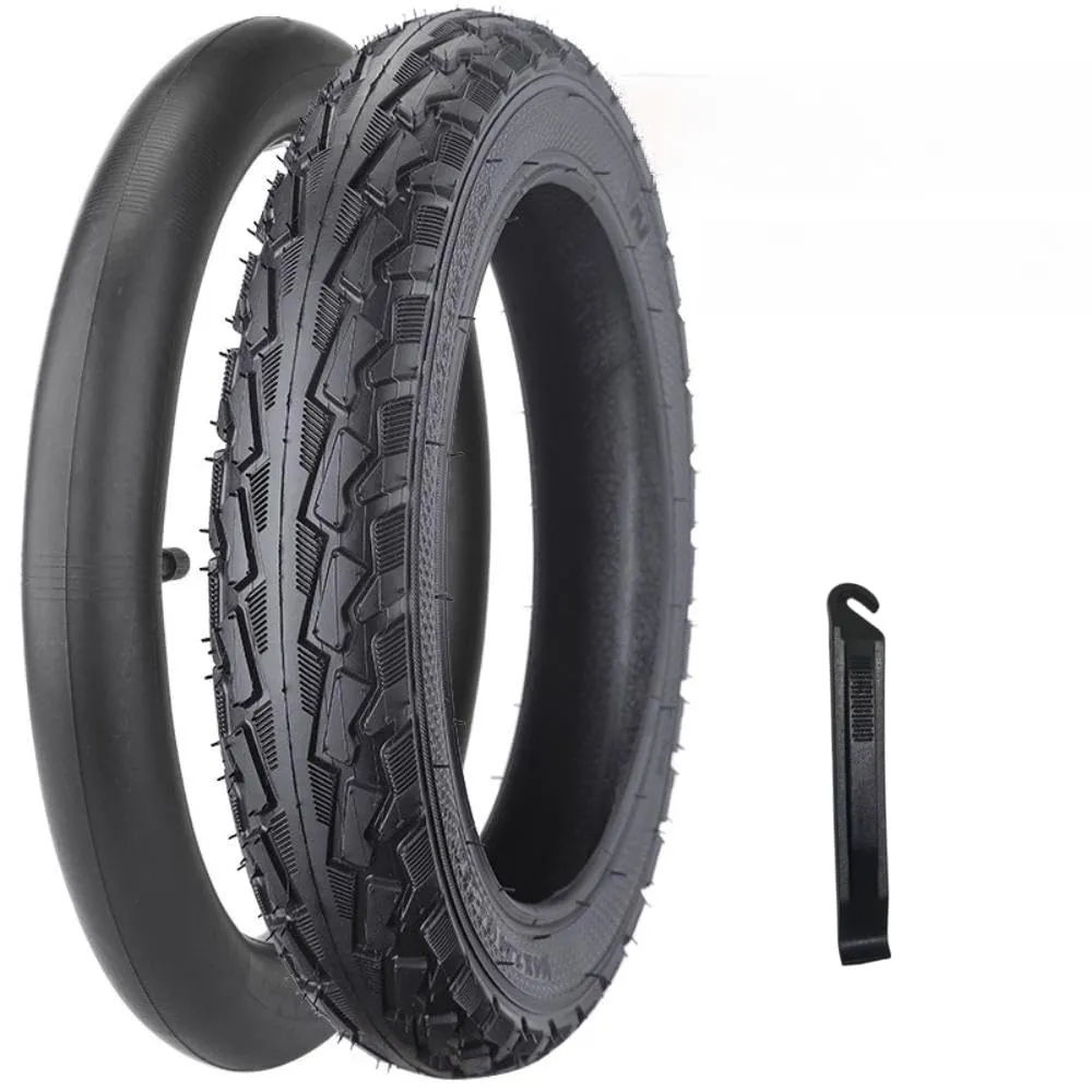 14 Inch Bike Tire Set, 14x2.4 & 14x2.5 Replacement Tires with Inner Tubes for Kids' Bikes