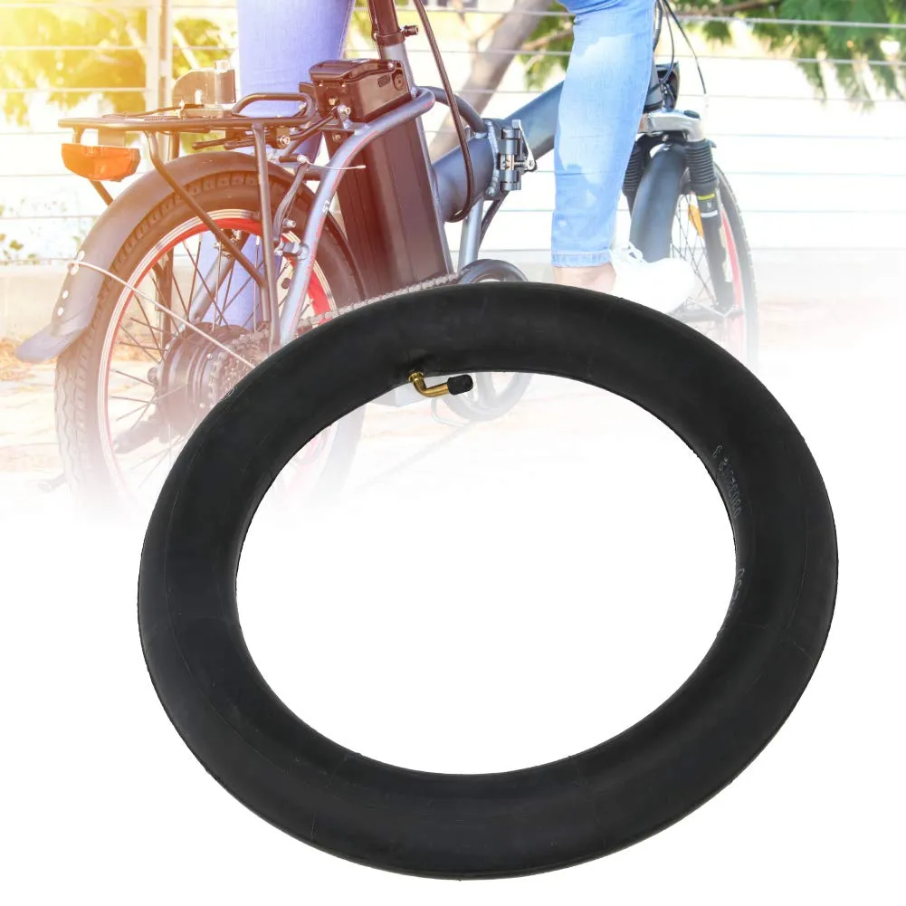 14 Inch Electric Bike Inner Tube with Metal Bent Valve - Durable, High-Performance Rubber Tire Tube
