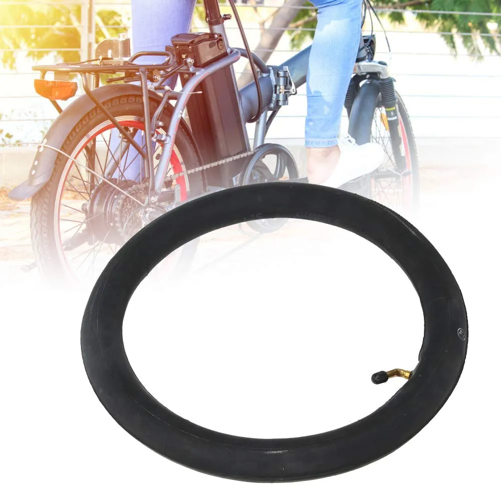 14 Inch Electric Rubber Inner Tube with Metal Bent Valve for E-Bikes - Durable & High Elasticity