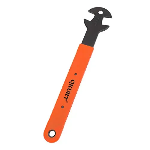 15mm Bike Pedal Wrench with Long Handle - Durable Carbon Steel Spanner for Easy Pedal Removal