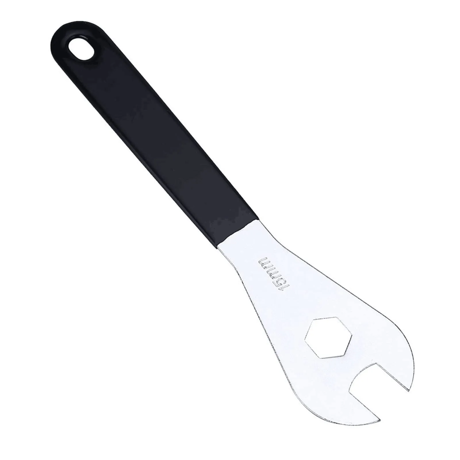 15mm Stainless Steel Pedal Wrench with Plastic Handle - Essential Tool for Bike Maintenance