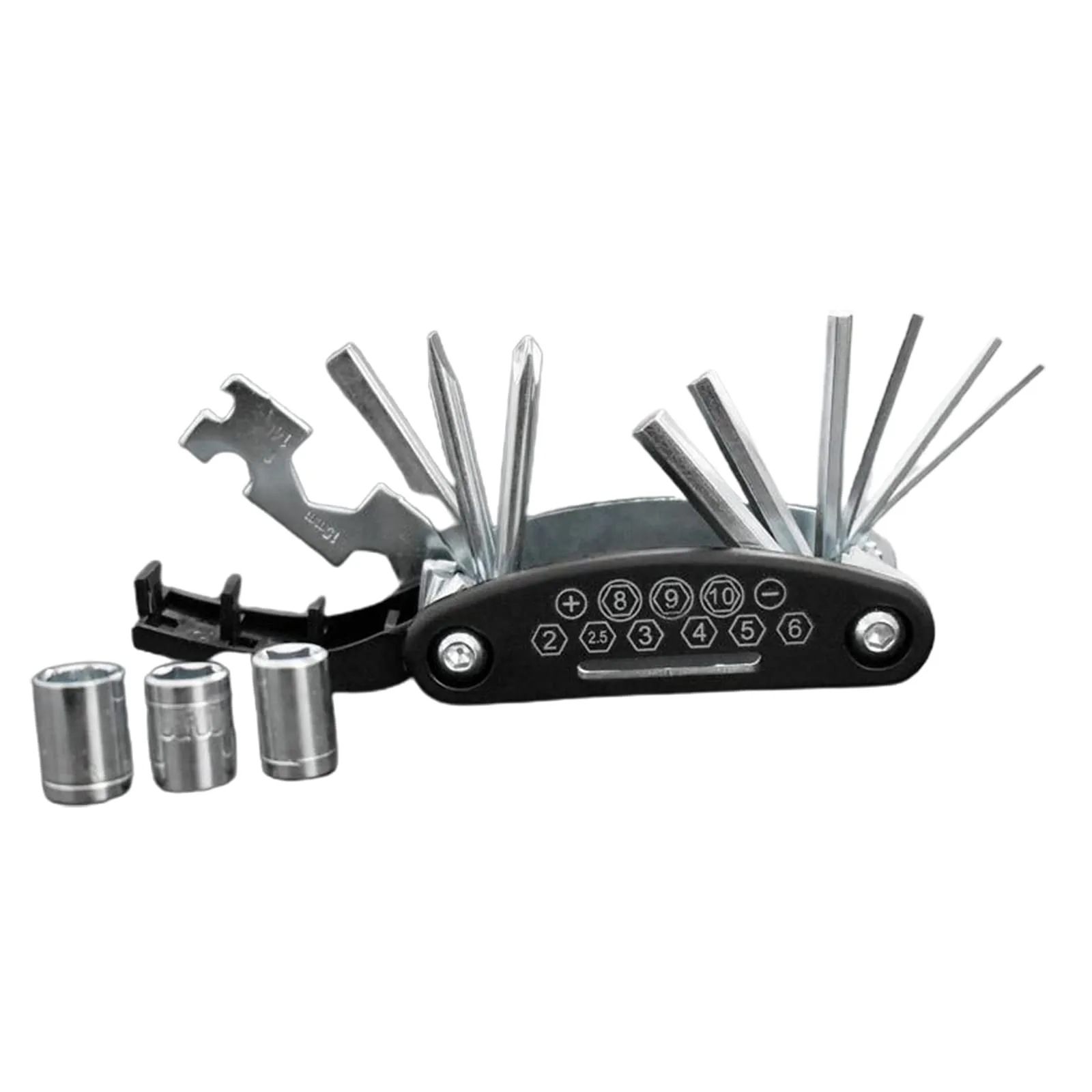 16-in-1 Folding Bike Repair Kit - Wear-Resistant Maintenance Tools for Cyclists - Compact & Durable