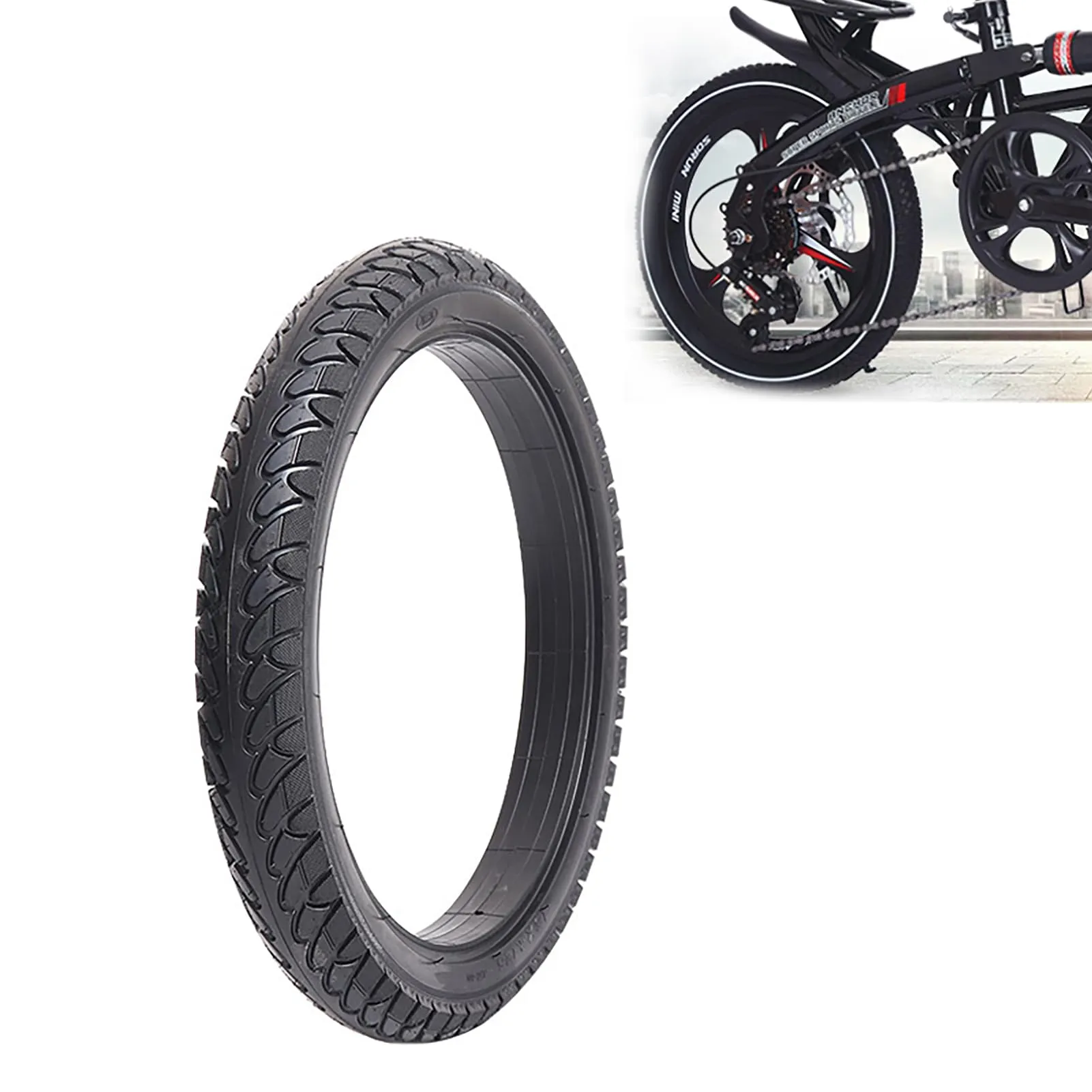 16-Inch Electric Bicycle Honeycomb Solid Tire, Non-Inflatable 16x2.125 Replacement Tire by SALIKATE