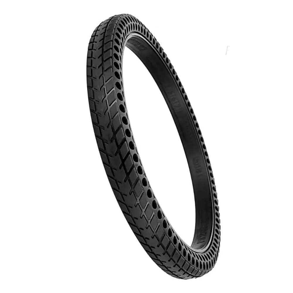 16' Honeycomb Solid Tire - Non-Pneumatic, Explosion-Proof, Durable Rubber, 1.50/1.75 Size, Black