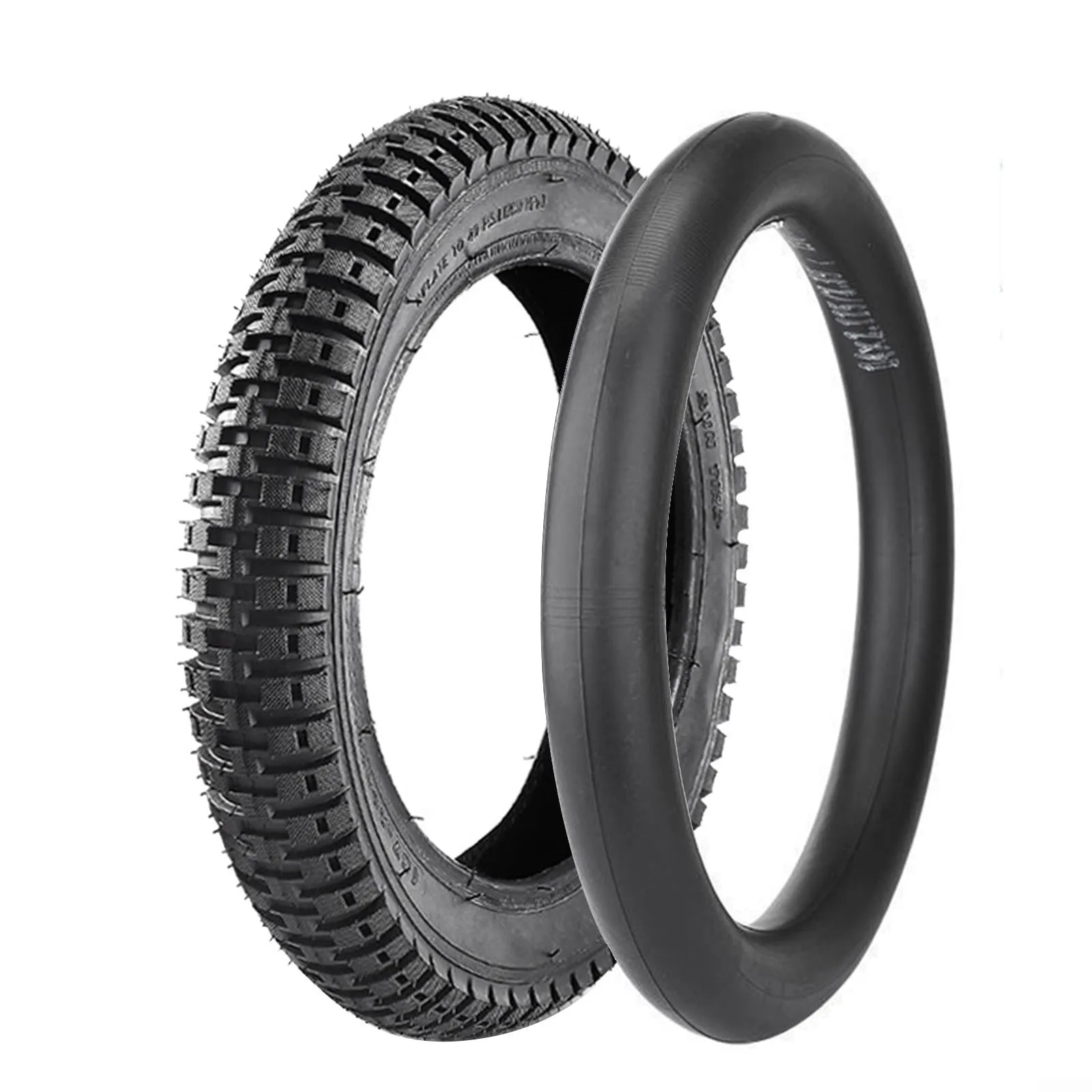 16X1.75/2.4 Kids Bike Tire Set - Puncture-Resistant, Easy Install, Rubber, Black, 16 Inch