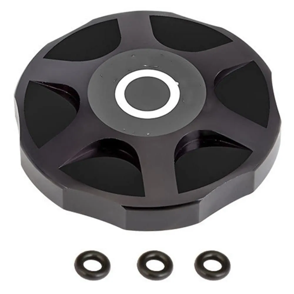 1 PC Black Aluminum Alloy Bike Valve Top Cap Cover - Durable Front Fork Nozzle Cover