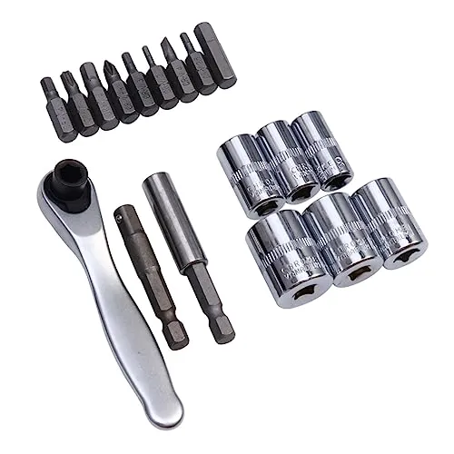 1 Set Bike Repair Kit with Ratchet Screwdriver Bits for E-bike and Mountain Bike Accessories