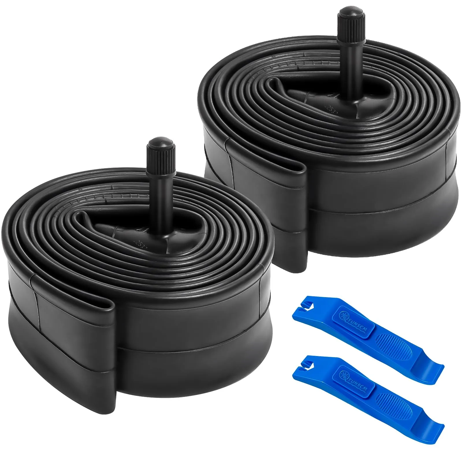 2-Pcs 24' Bike Tubes 24x1.50/1.75 AV32mm Schrader Valve for 24' Bicycle Tires - High Quality, Easy Install