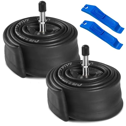 2-Pcs 24' Heavy Duty Bike Tubes 24X1.75/2.25 Butyl Rubber for 24' Bicycle Tires - Premium Quality