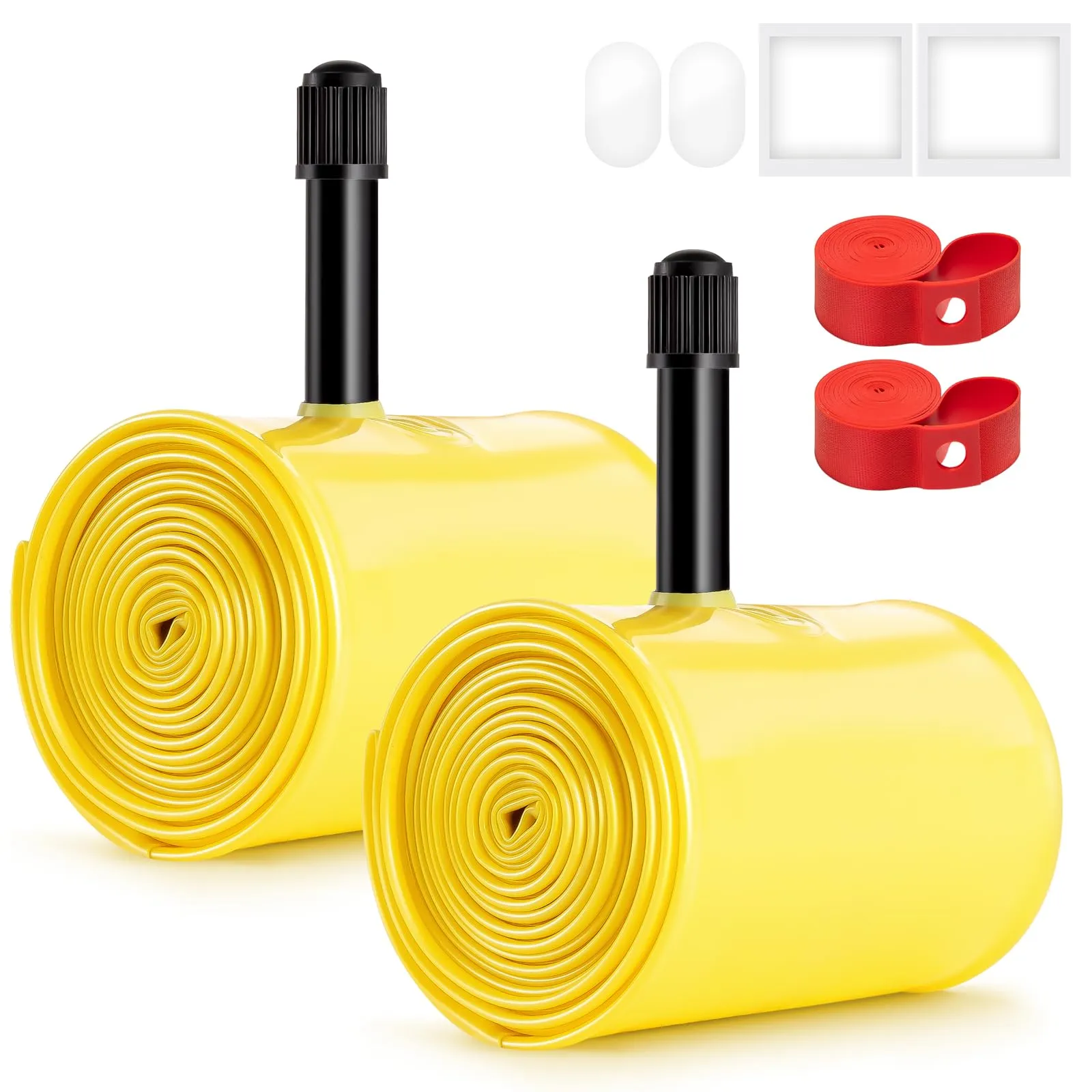 2-PCS 29' Ultralight TPU Bike Tubes for 29x1.90-2.30 Tires with AV Schrader Valve & Rim Strips