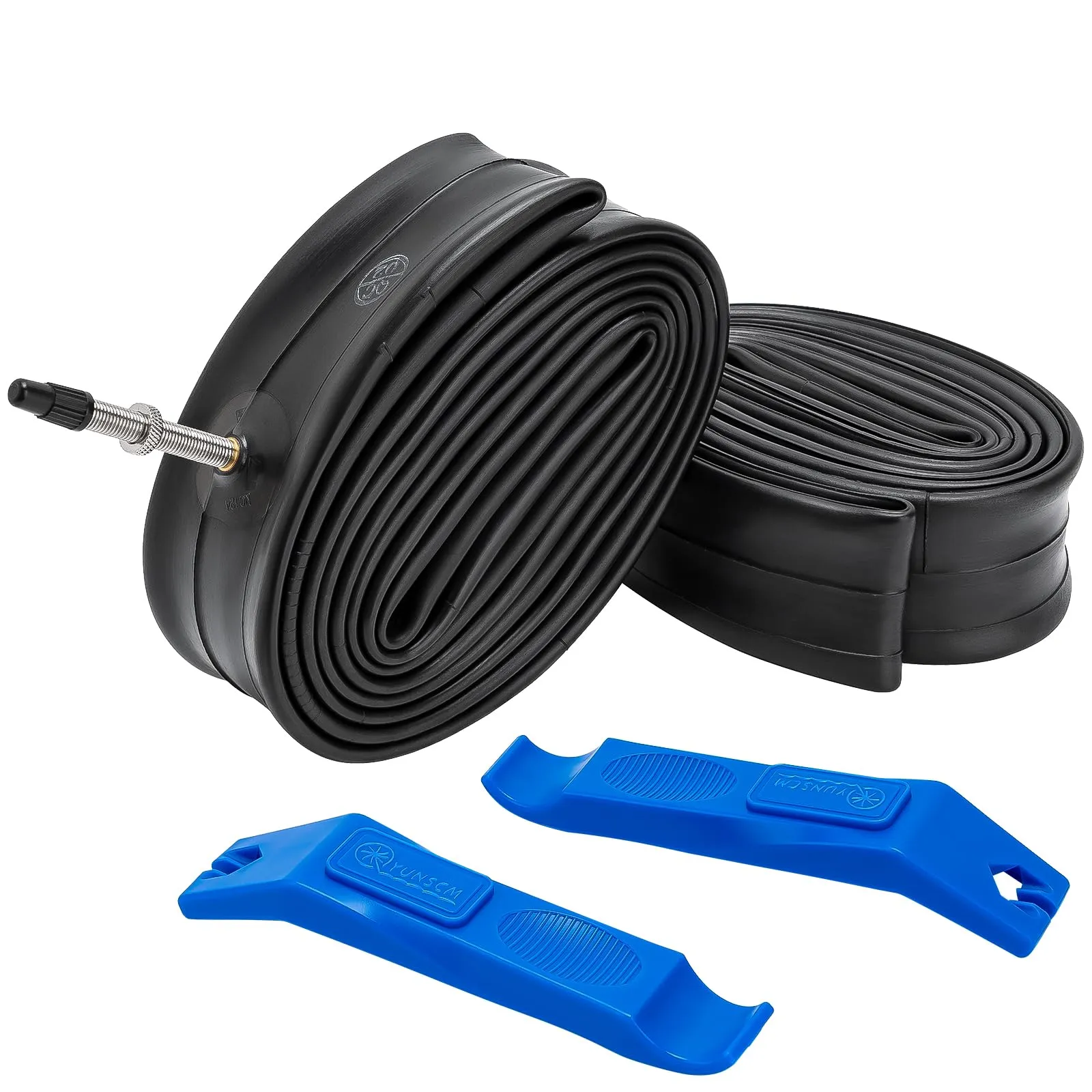2-Pcs 700C Bike Tubes 700x18C/20C/23C/25C FV48mm Presta Valve for Enhanced Cycling Performance