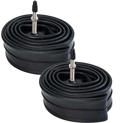 2-PCS Heavy Duty 700c Bike Tubes 700X25C/28C/32C/34C Premium Butyl Rubber FV48MM Presta Valve