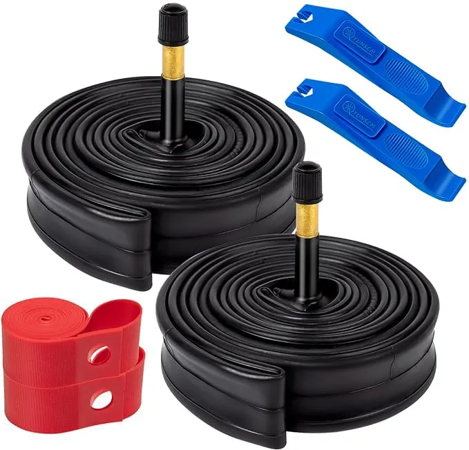 2-Pcs Heavy Duty Bike Tubes 700C AV48 Schrader Valve Compatible with 700x25C/34C Tires