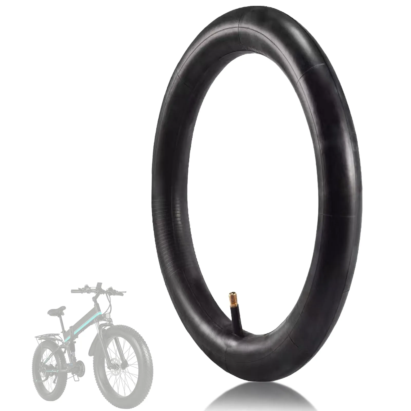20/24/26' Fat Tire Tube - Puncture Resistant Butyl Rubber - Heavy Duty Bike Tube for E-Bike & Mountain
