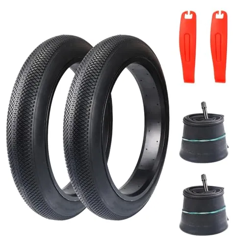 20/24 X 3.0 Inch Fat Tire E-Bike Tires 2 Pack with Inner Tubes for Electric and Snow Bikes