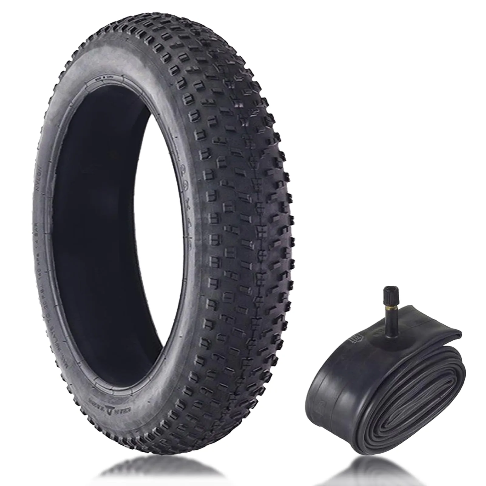 20/26x4.0/4.9 Inch Fat Tire Set with Inner Tube for Mountain, Snow, and 3-Wheel Bikes