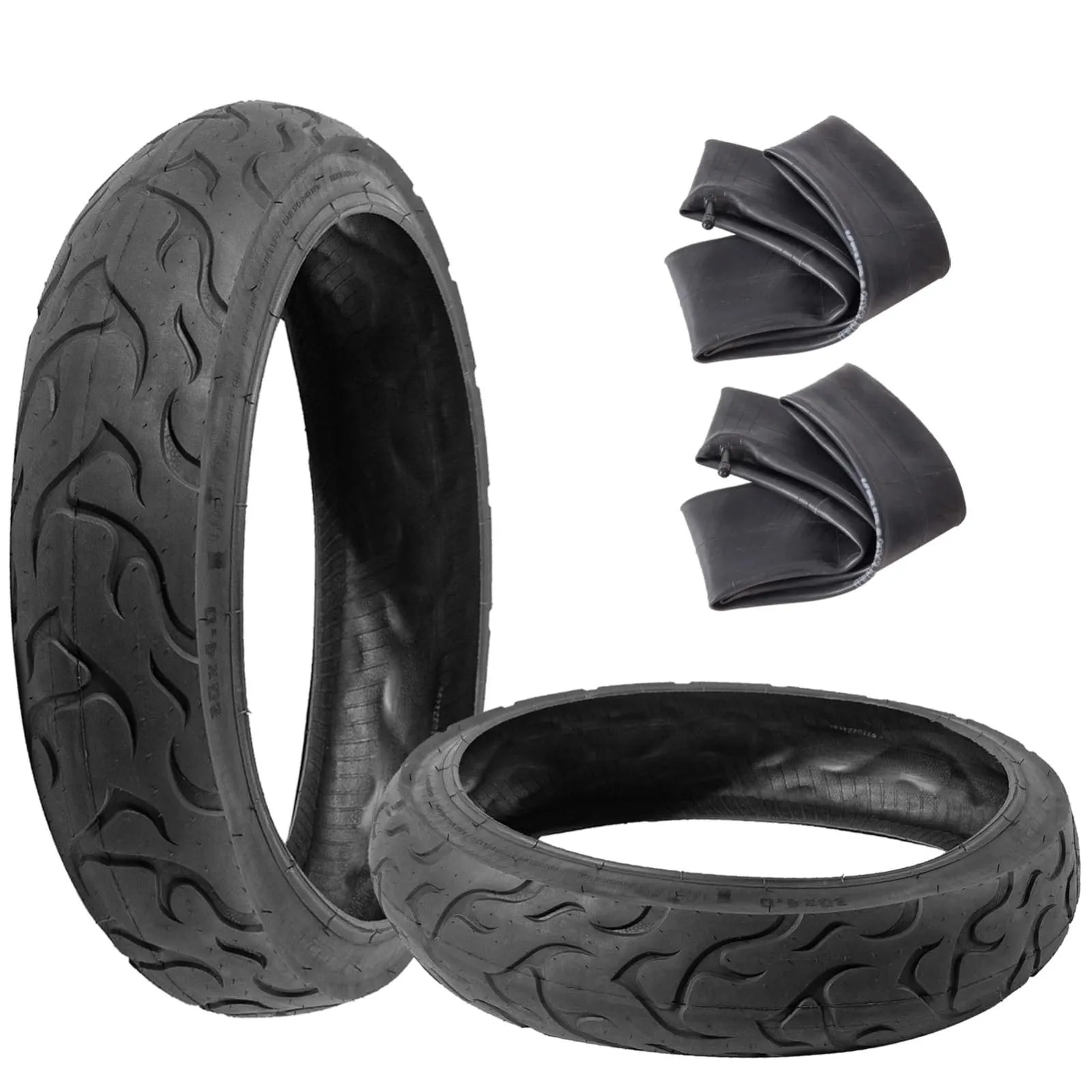 20' Fat Bike Tire Replacement Set - 2 Pack, 20x4.0 inch, Durable All-Terrain Tires for E-Bikes & Snow