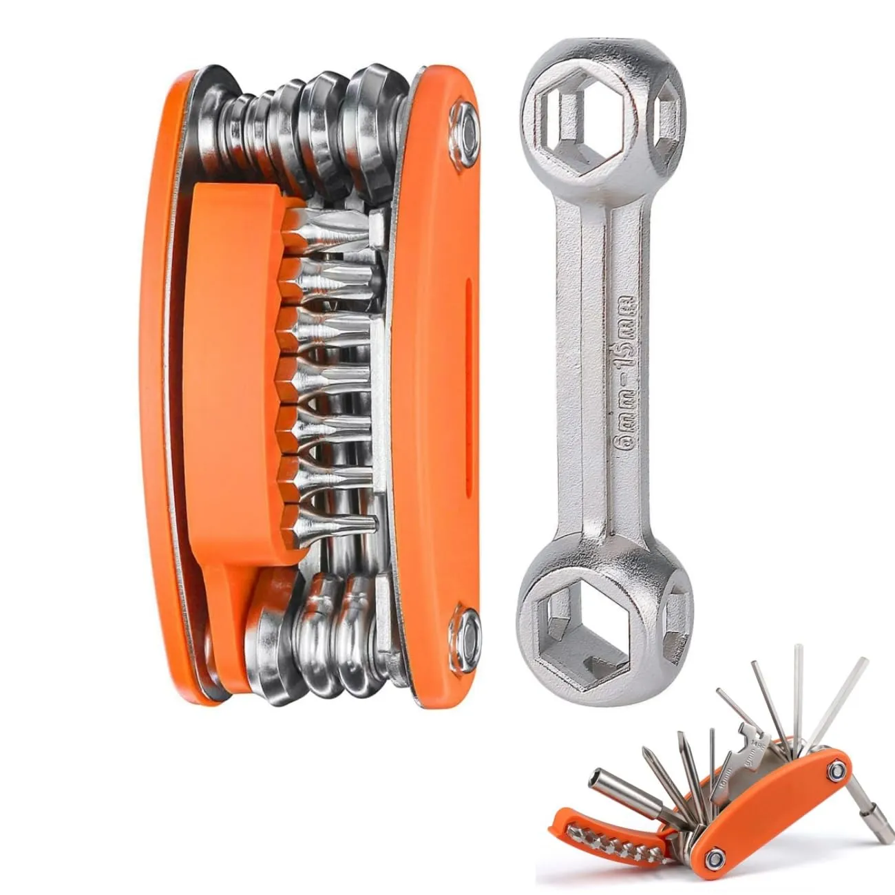 20 in 1 Bike Multitool and Bone Wrench Set - Portable Bicycle Repair Tool for Mountain & Road Bikes