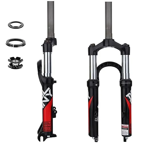 20 Inch BMX Suspension Fork, 80mm Travel, QR 9x100mm, Disc Brake, 1-1/8' Straight Tube, Ultralight