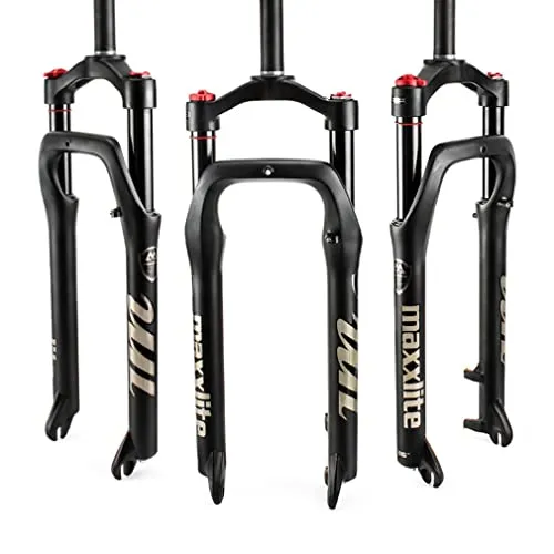 20 Inch Fat Bike Air Suspension Fork for 4.0 Tires - 100mm Travel Disc Brake - Black