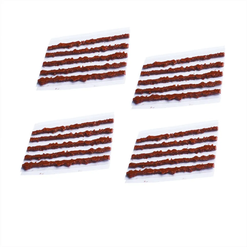 20 Pcs Bike Tubeless Tire Repair Kit Strips Rope Refills 1.5mm for Road and Mountain Bikes