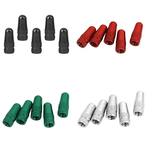 20Pc Presta Valve Caps Set - Colorful Aluminum Caps for Road, BMX, and Mountain Bikes