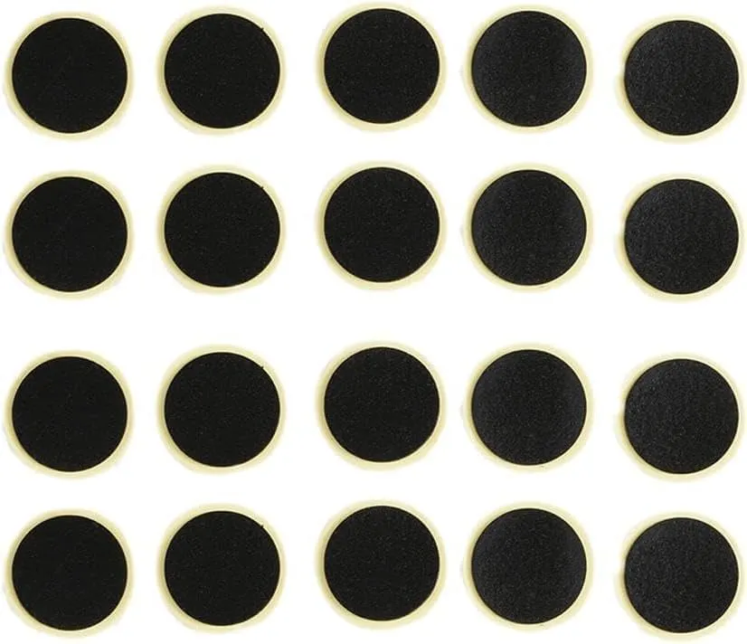 20Pcs Glueless Black Bike Tire Patch Kit for Road and Mountain Bikes - Quick and Easy Repair