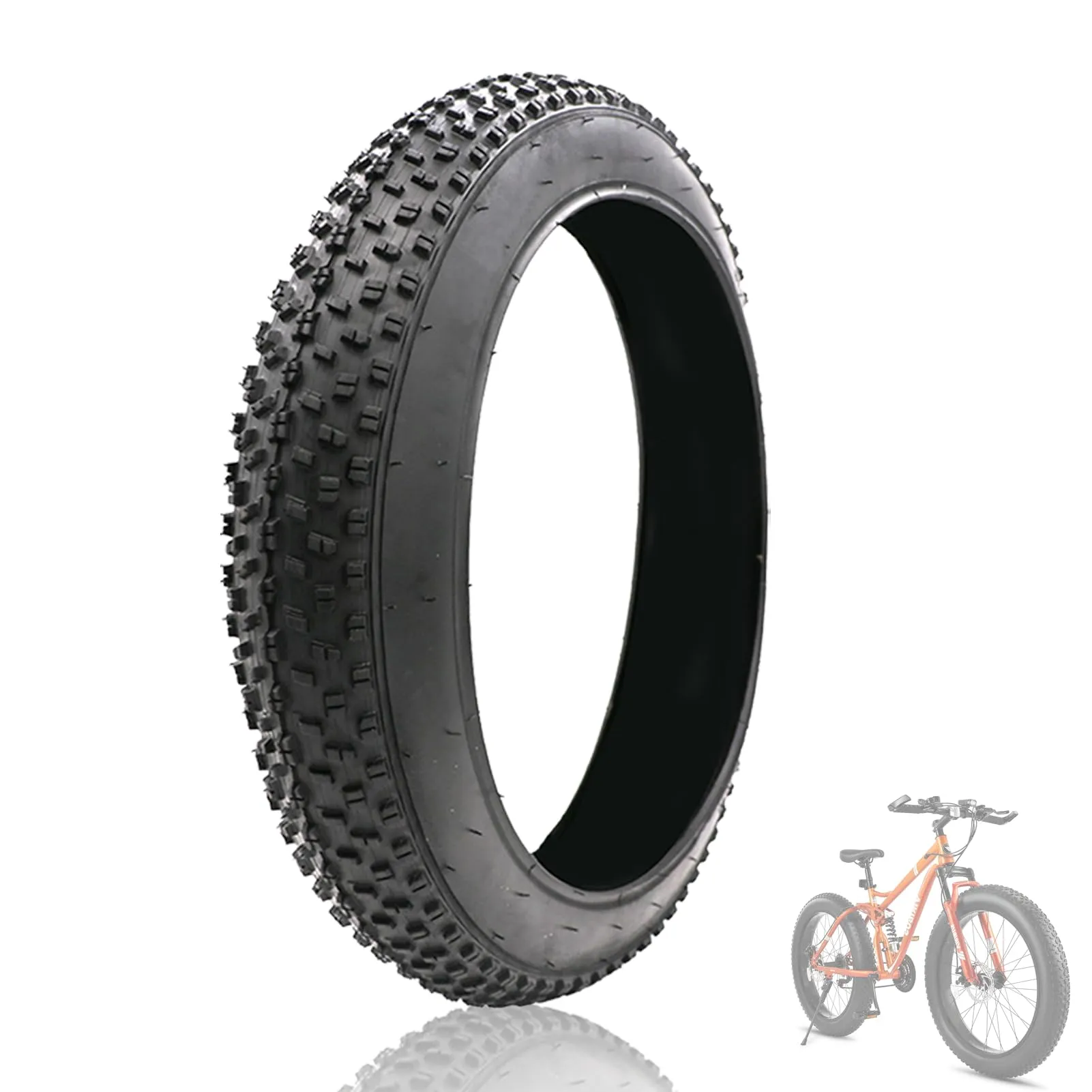 20x3.0/26x3.0 Inch Fat Bike Tire - Heavy Duty Anti-Puncture Protection for Mountain & Snow Rides
