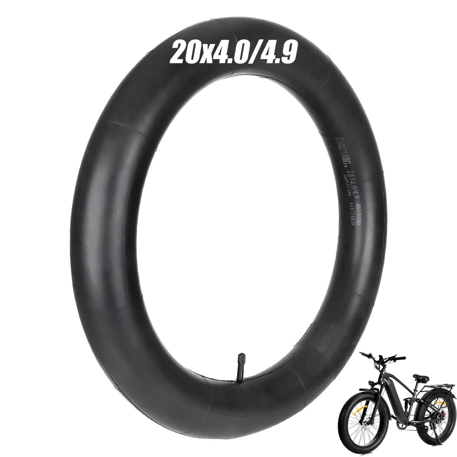 20x4.0/4.9 Fat Tire Bike Inner Tubes with AV 32mm Valve - Premium Butyl Rubber for E-Bike & MTB