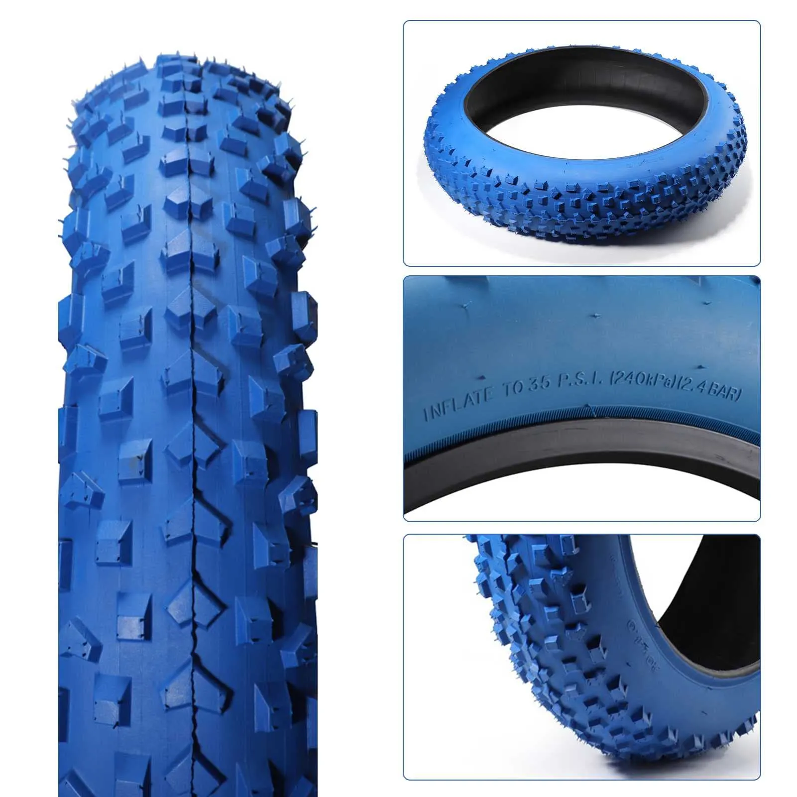 E-Bike Fat Tire in Blue and Green