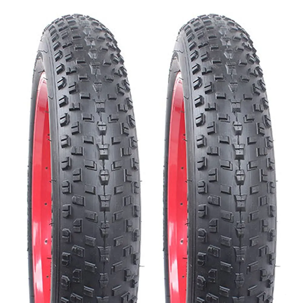 20x4.0 Fat Bike Tires - Folding Bead for Electric Bicycles - Superior Grip & Traction (Black)