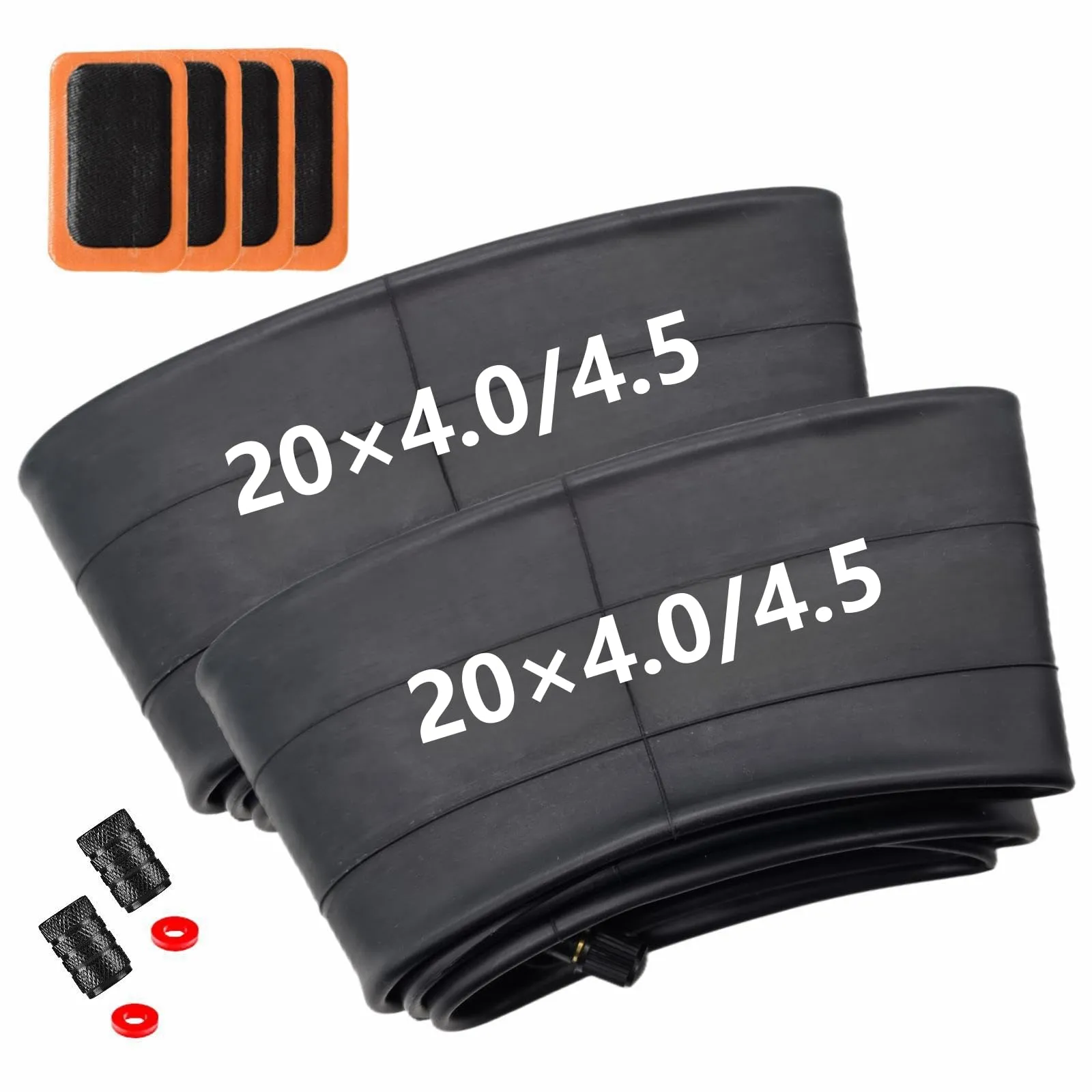 20x4.0 Fat Bike Tube Heavy Duty for 20' Electric, Snow, and Beach Bikes - Durable Butyl Rubber