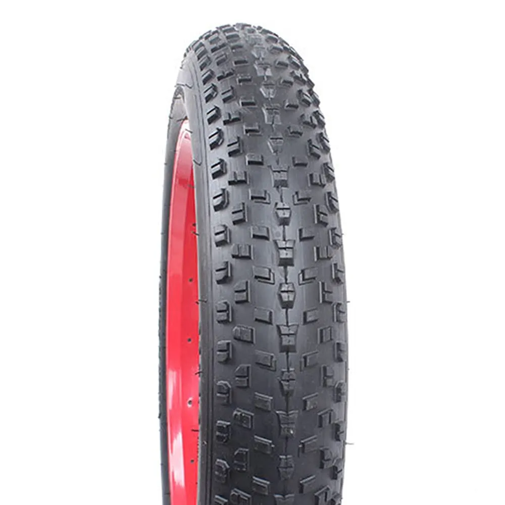20x4.0 Folding Fat Bike Tire for Electric Bicycles, Mountain Bikes & Snowmobiles - Black