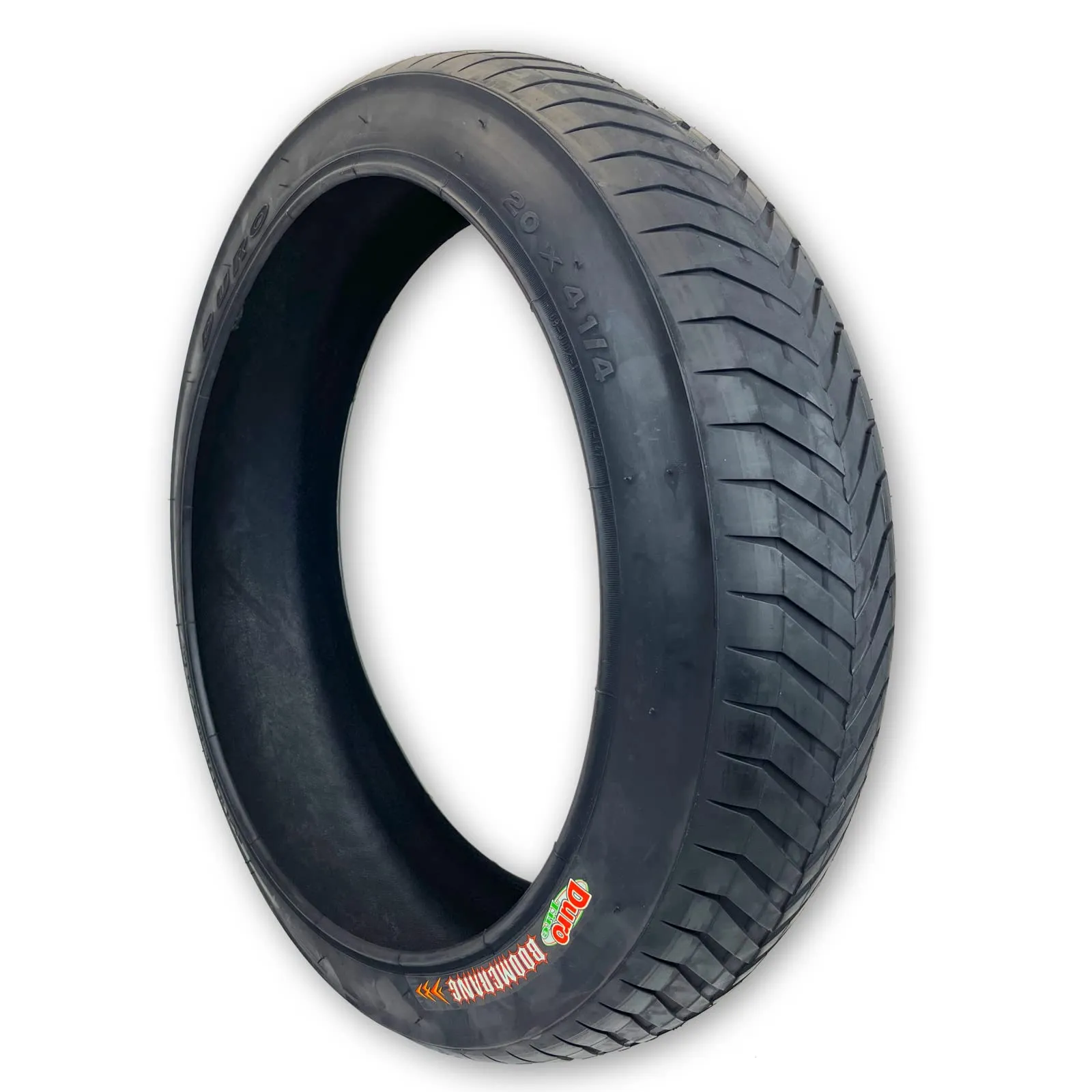20x4.25 Duro Boomerang Fat Bike Tire - Semi Slick Beach Cruiser Tire for Comfort & Stability